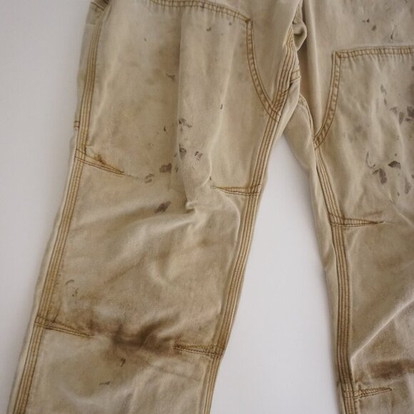 Carhartt Sandstone Tan Double Knee '19 Relaxed Fit Carpenter Painter Pants 34X34 - Picture 7 of 16